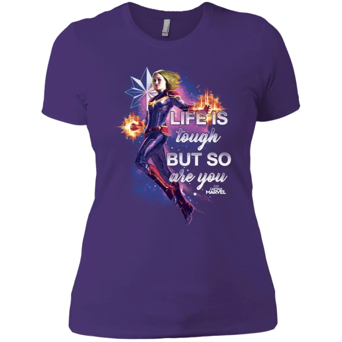 Captain Marvel Inspirational Quote Flight Women Cotton T-Shirt