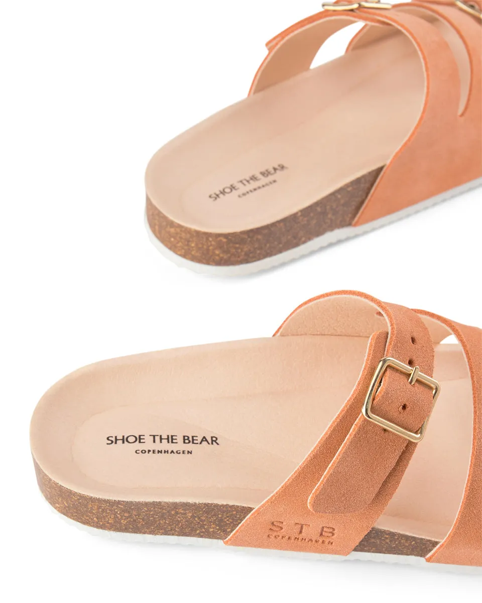 Cara Suede Slip-in Sandal - APRICOT