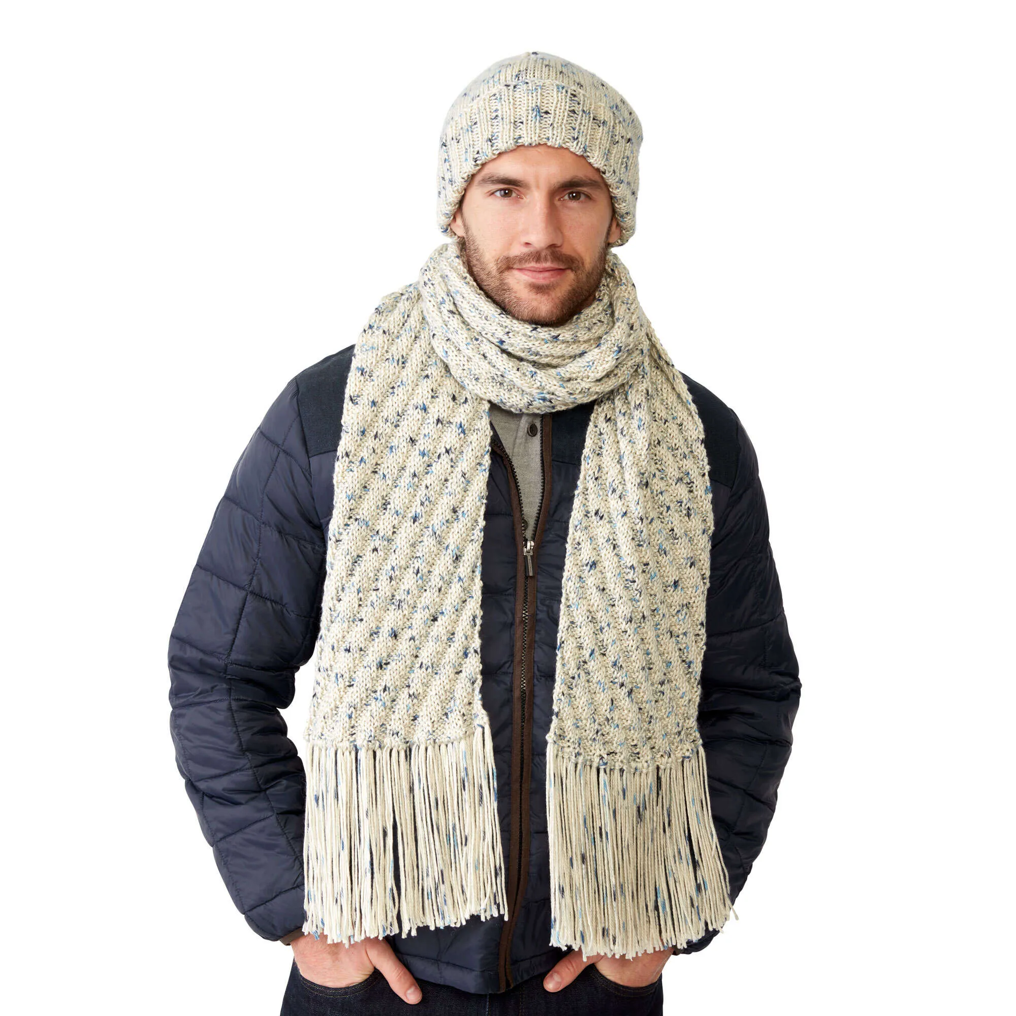 Caron Easy Knit Hat & Scarf