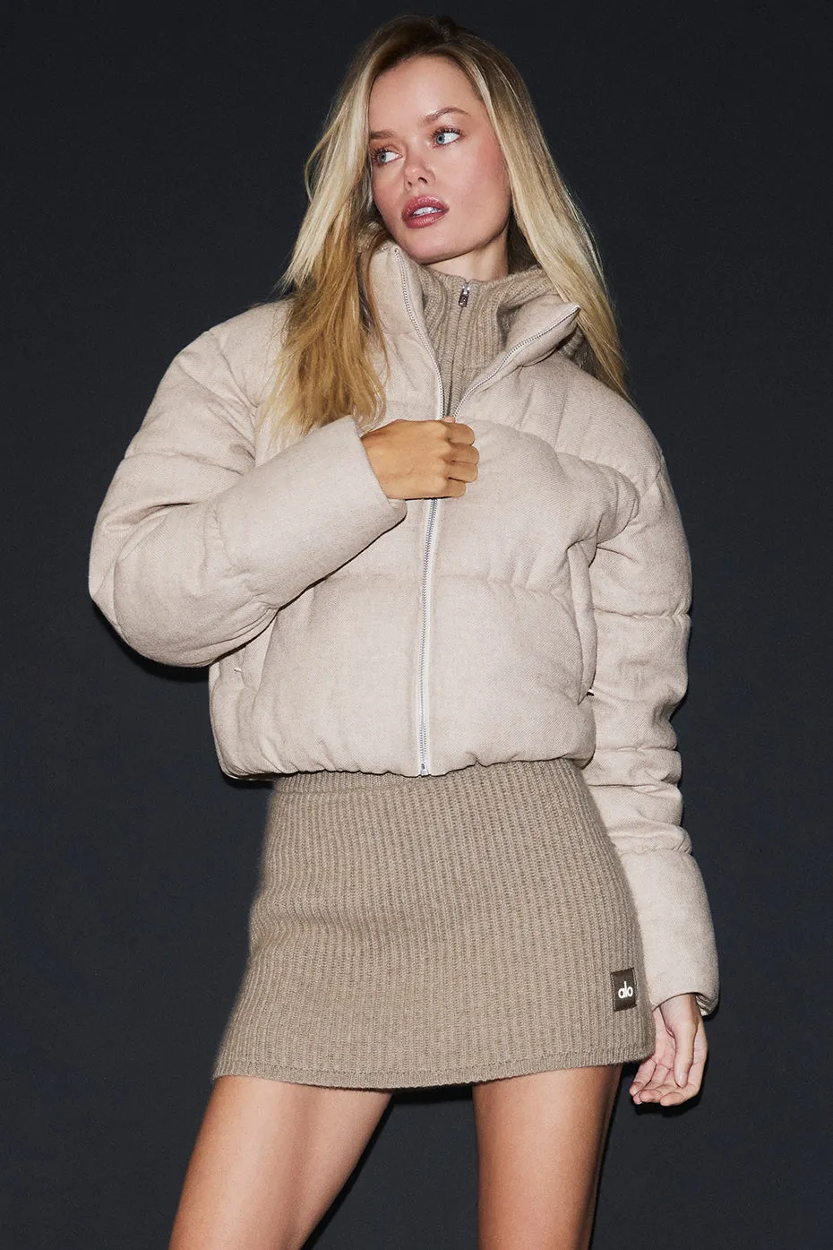 Cashmere Alpine Puffer - Flax Heather/Silverwood