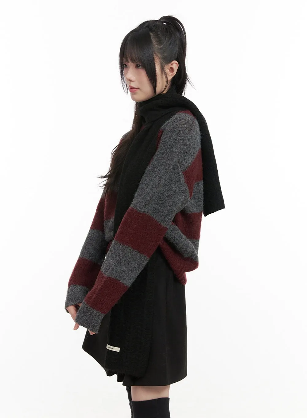 Classic Cable Knit Scarf ID402