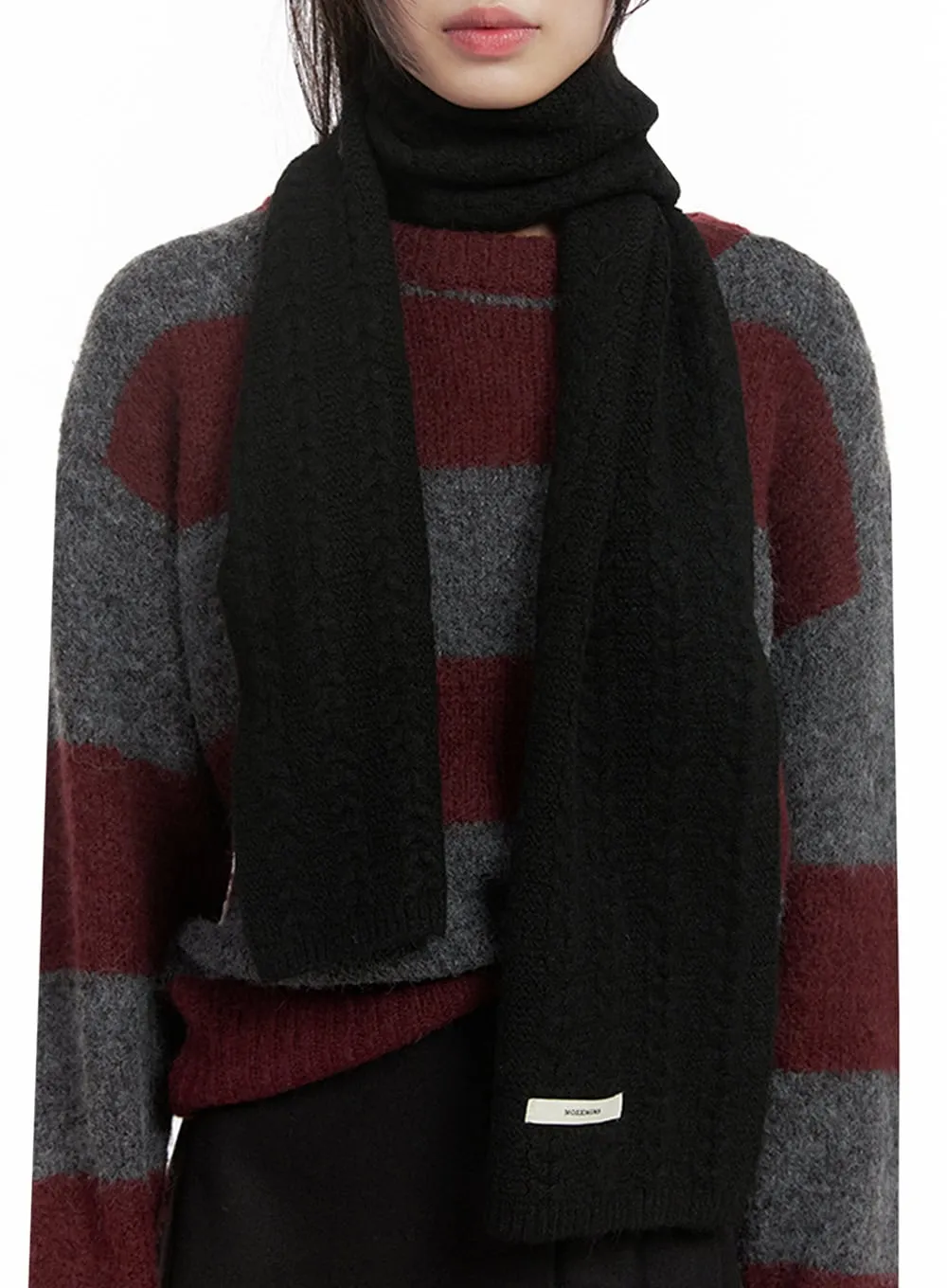 Classic Cable Knit Scarf ID402