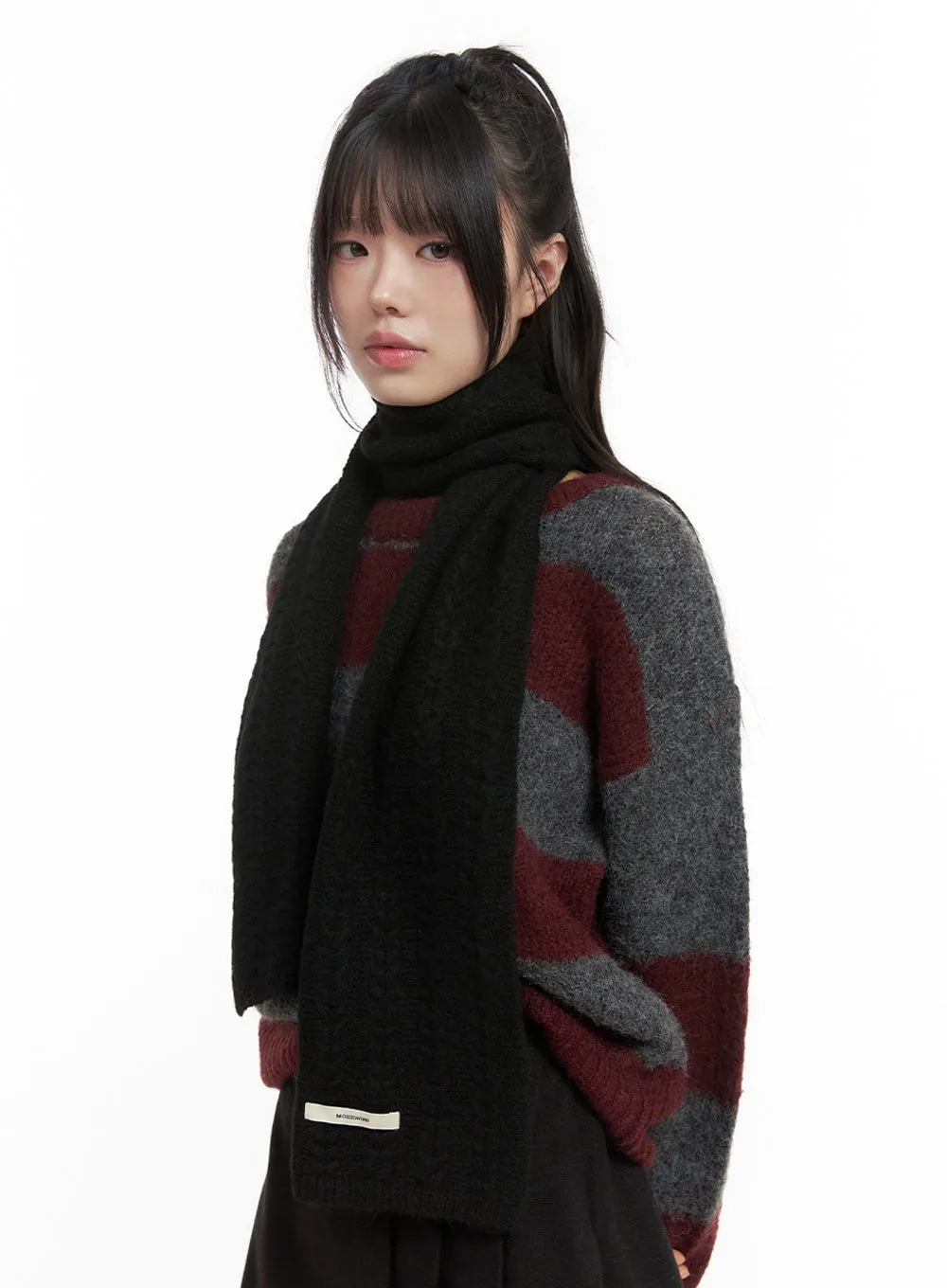 Classic Cable Knit Scarf ID402