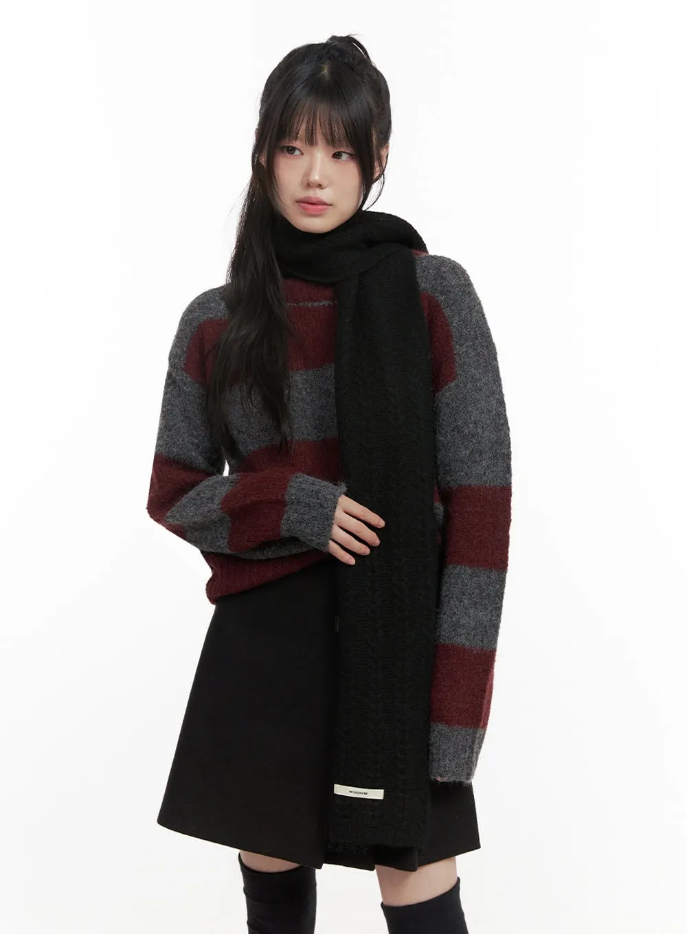 Classic Cable Knit Scarf ID402