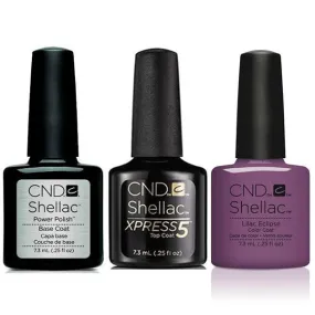 CND - Shellac Xpress5 Combo - Base, Top & Lilac Eclipse (0.25 oz)