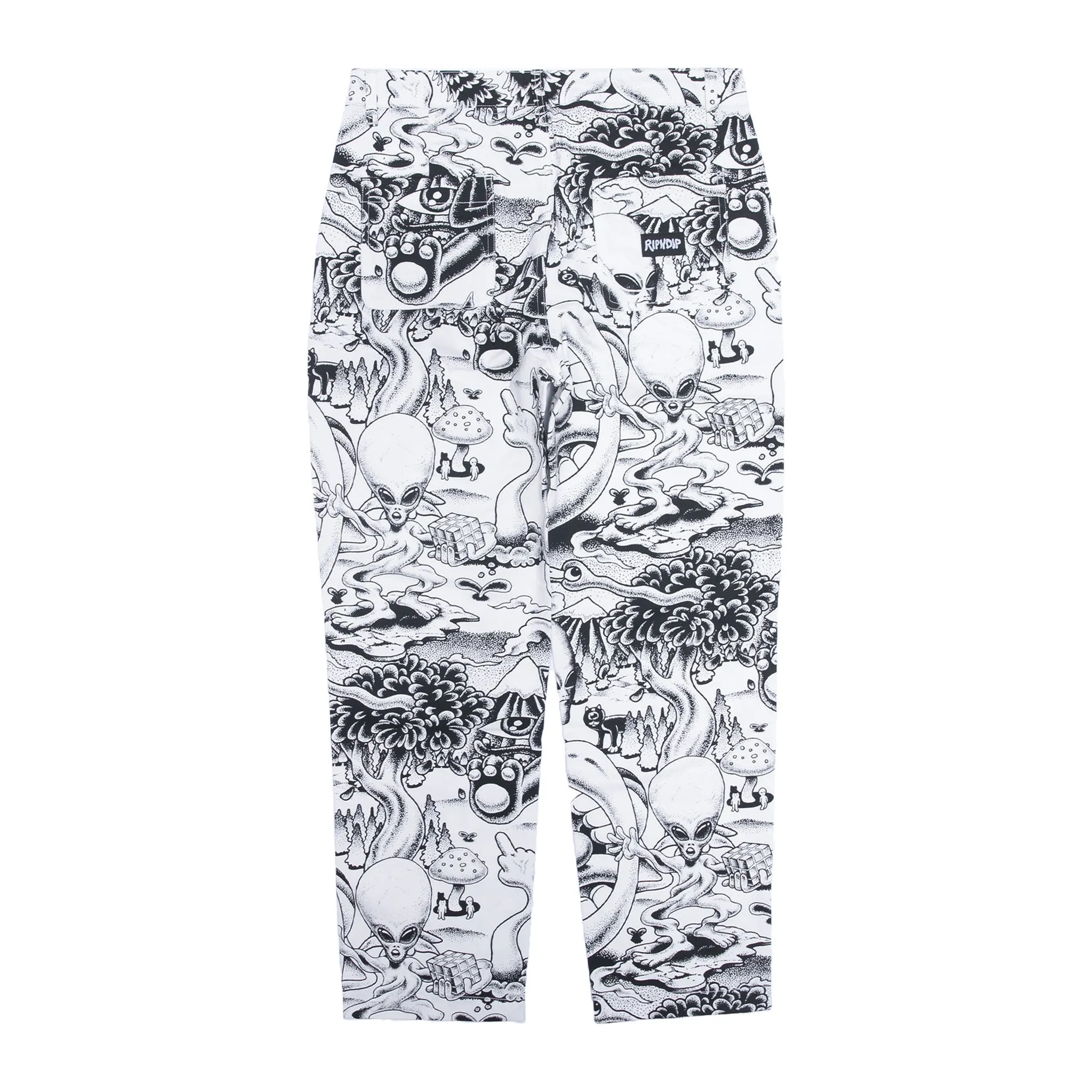 Dark Twisted Fantasy Twill Pants (Black/White)