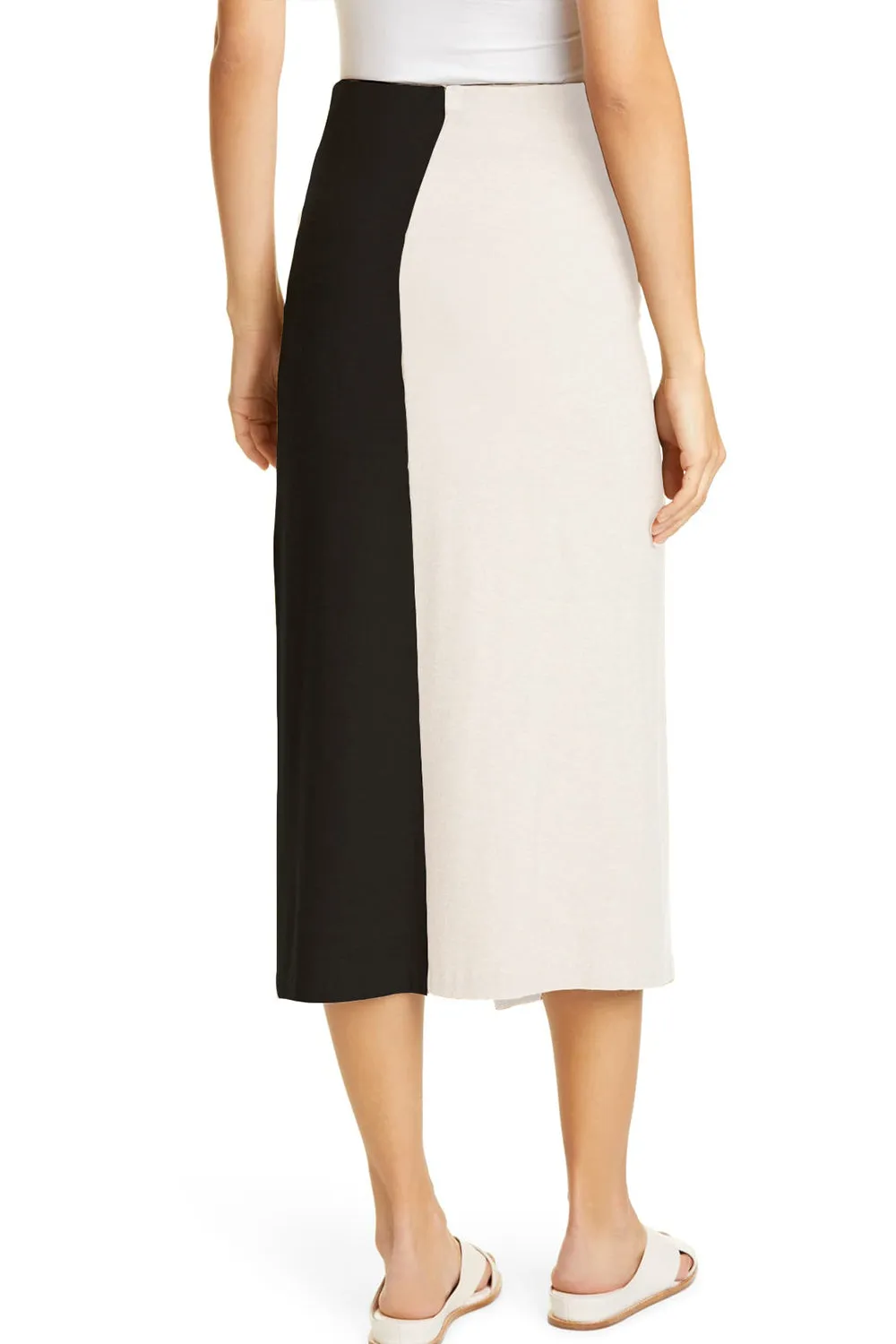 Draped Skirt - Black and White