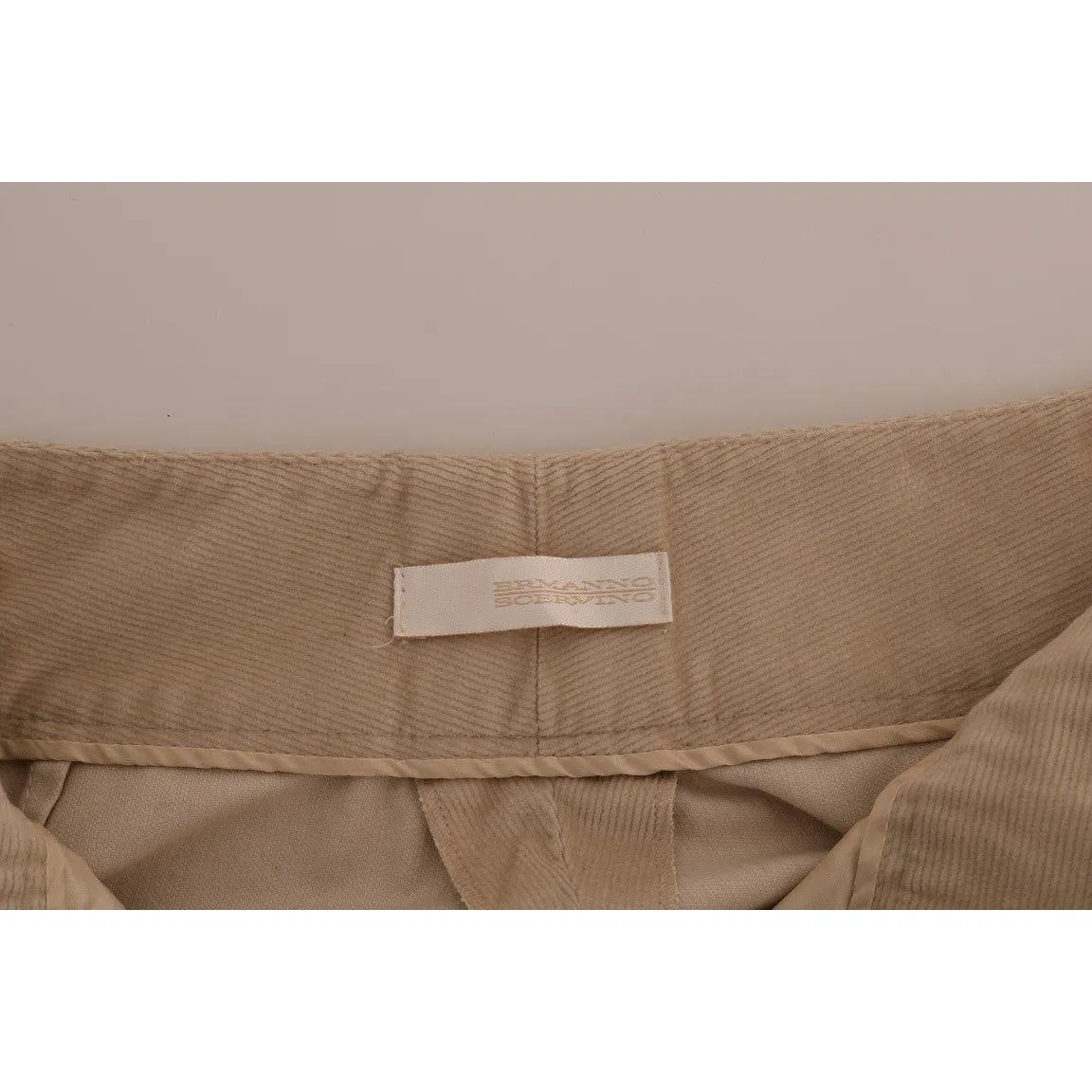 Ermanno Scervino Chic Beige Bootcut Flared Pants