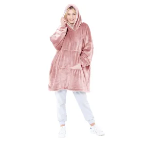 Eskimo Oversized Sherpa Hoodie Blanket - Pink