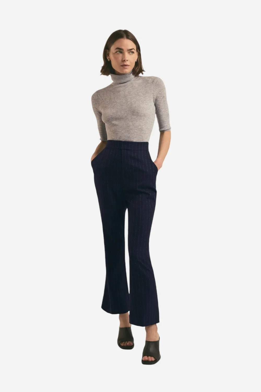 Favorite Daughter The Phoebe Pant Navy Pinstripe