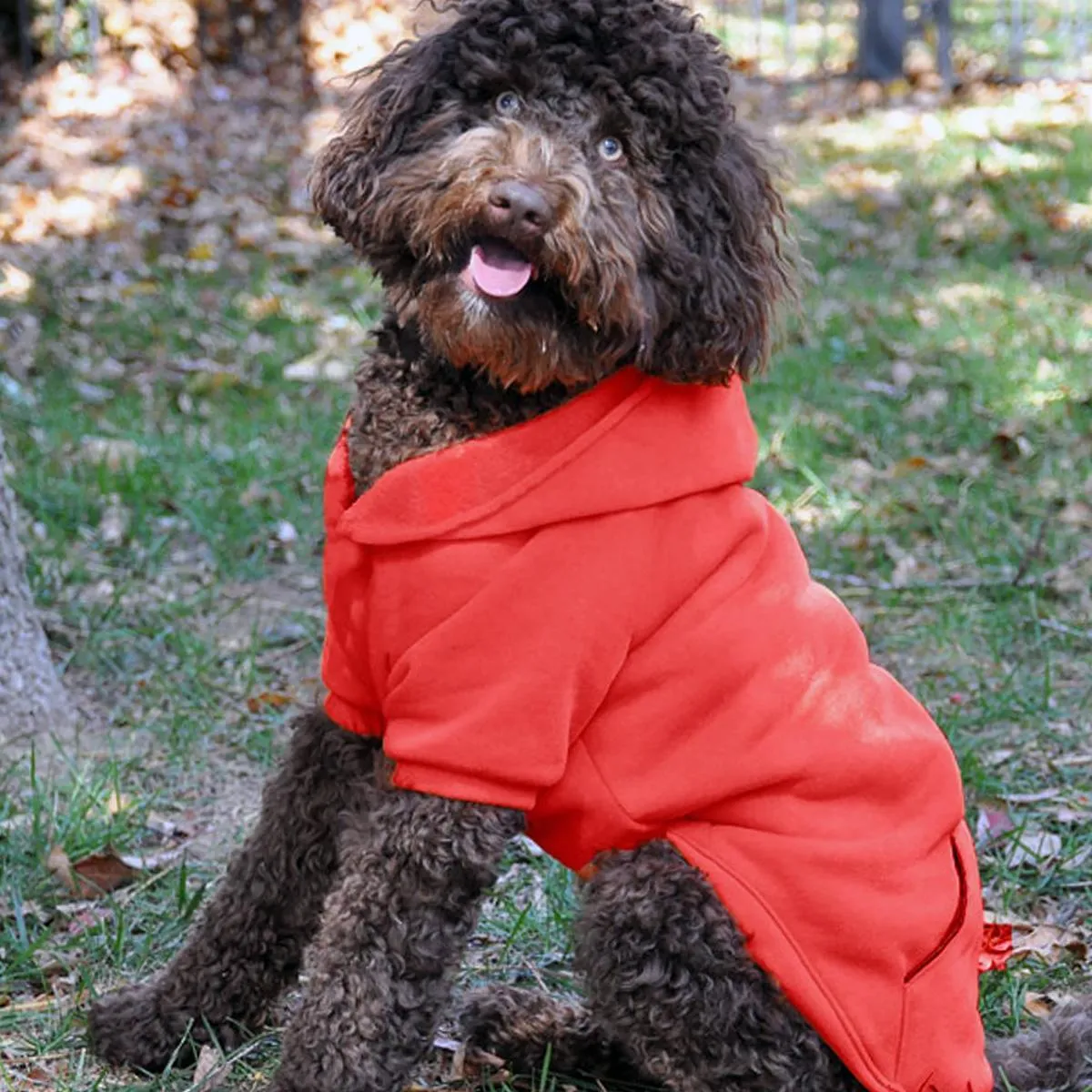 Flex-Fit Dog Hoodie Red