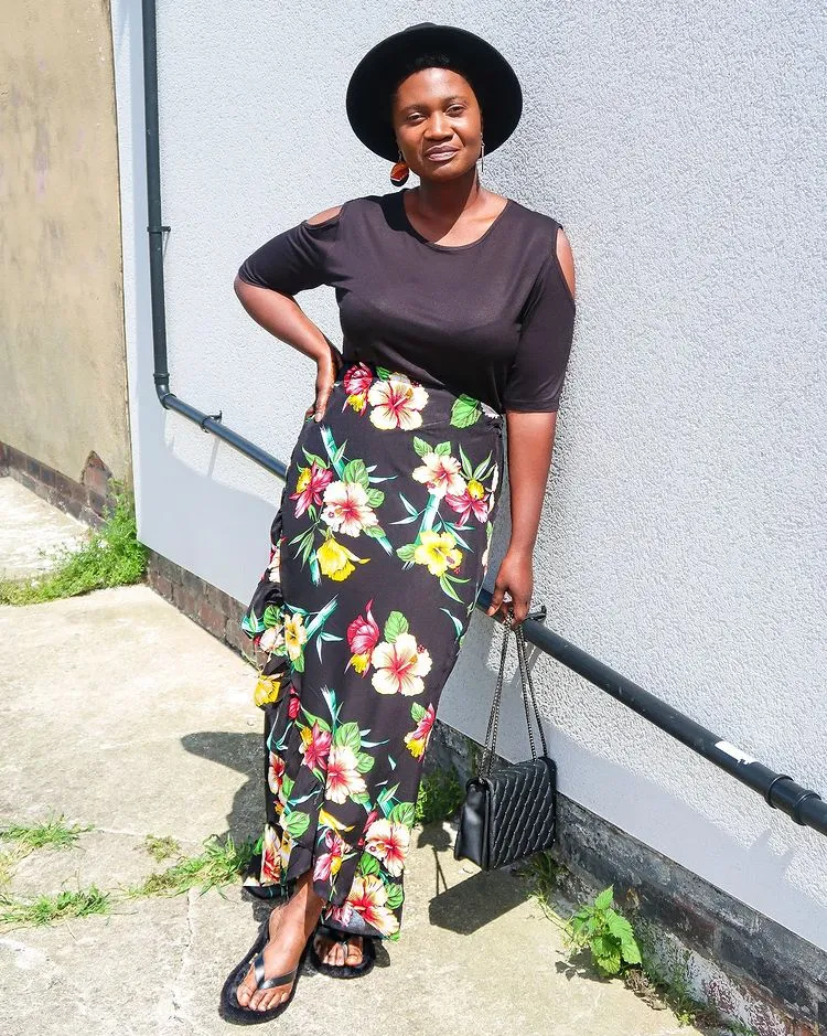 Floral Wrap Long Skirt