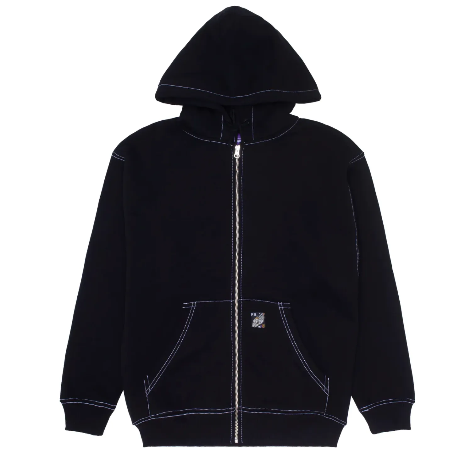 FUCKING AWESOME LESSER GOD ZIP UP HOODIE BLACK