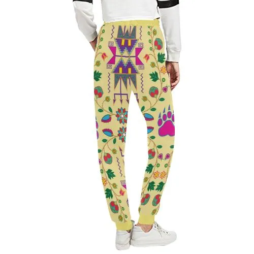 Geometric Floral Fall-Vanilla Women's Sweatpants