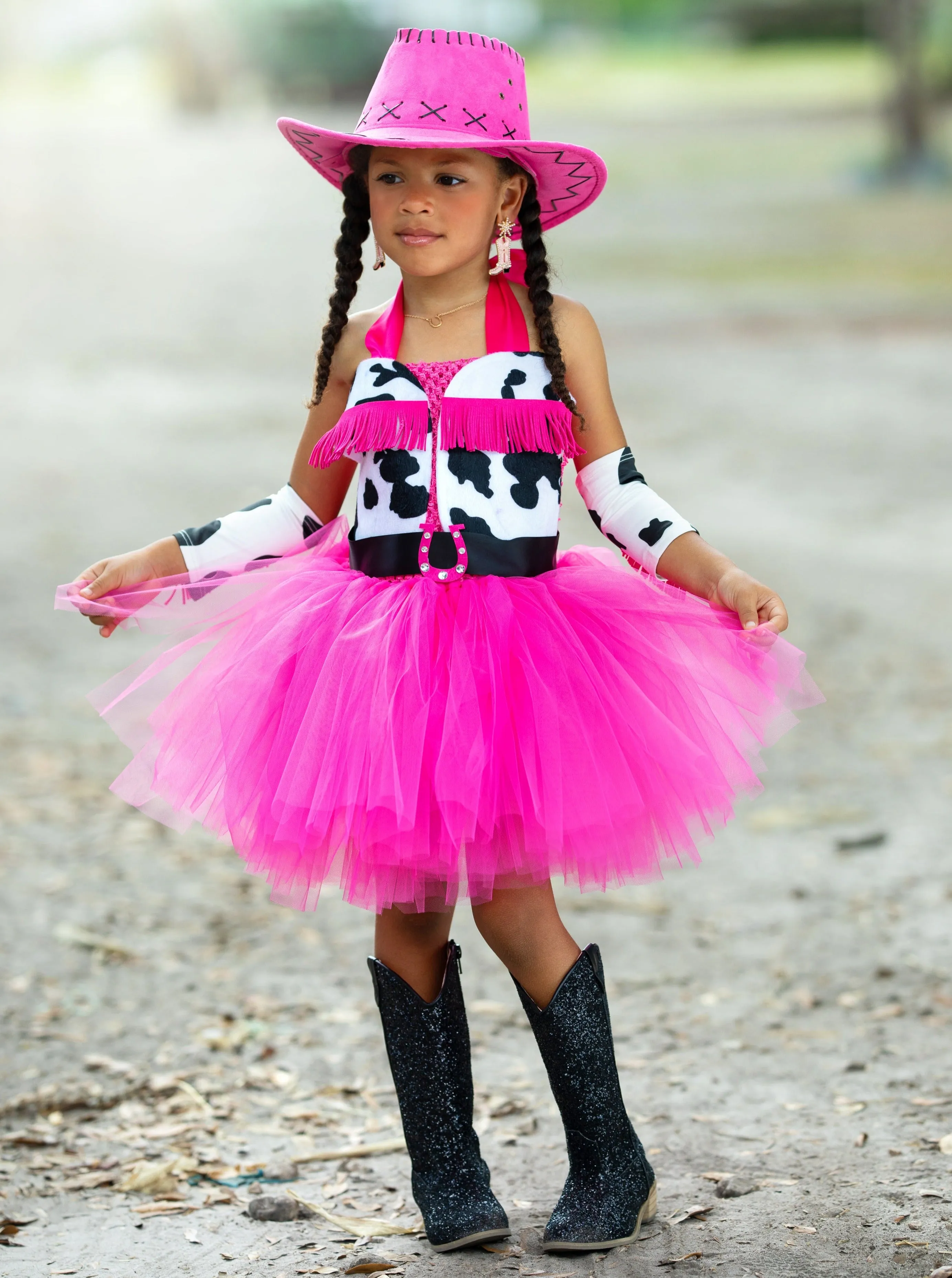 Girls Queen of the Ranch Cowgirl Tutu Costume Dress