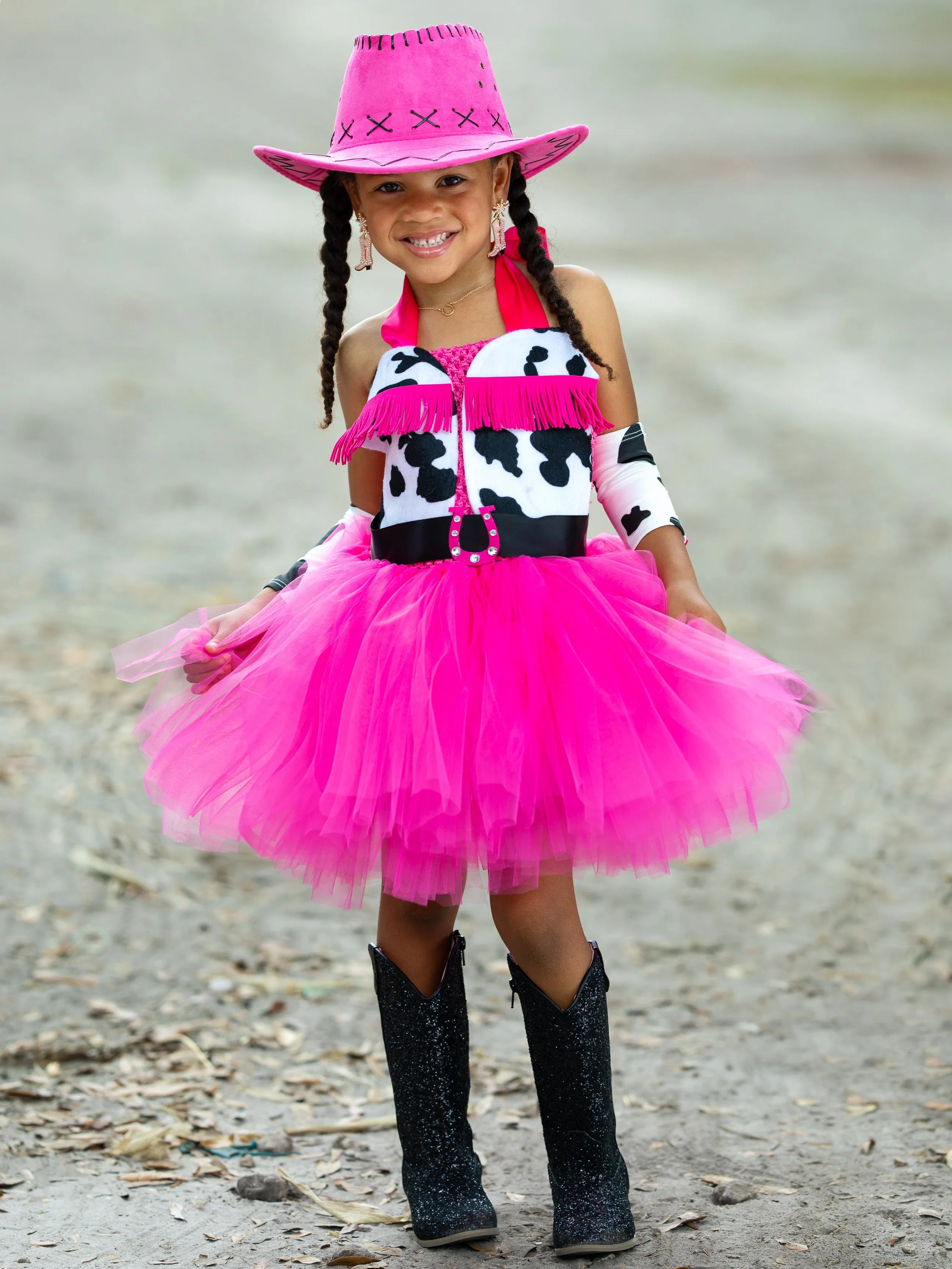 Girls Queen of the Ranch Cowgirl Tutu Costume Dress