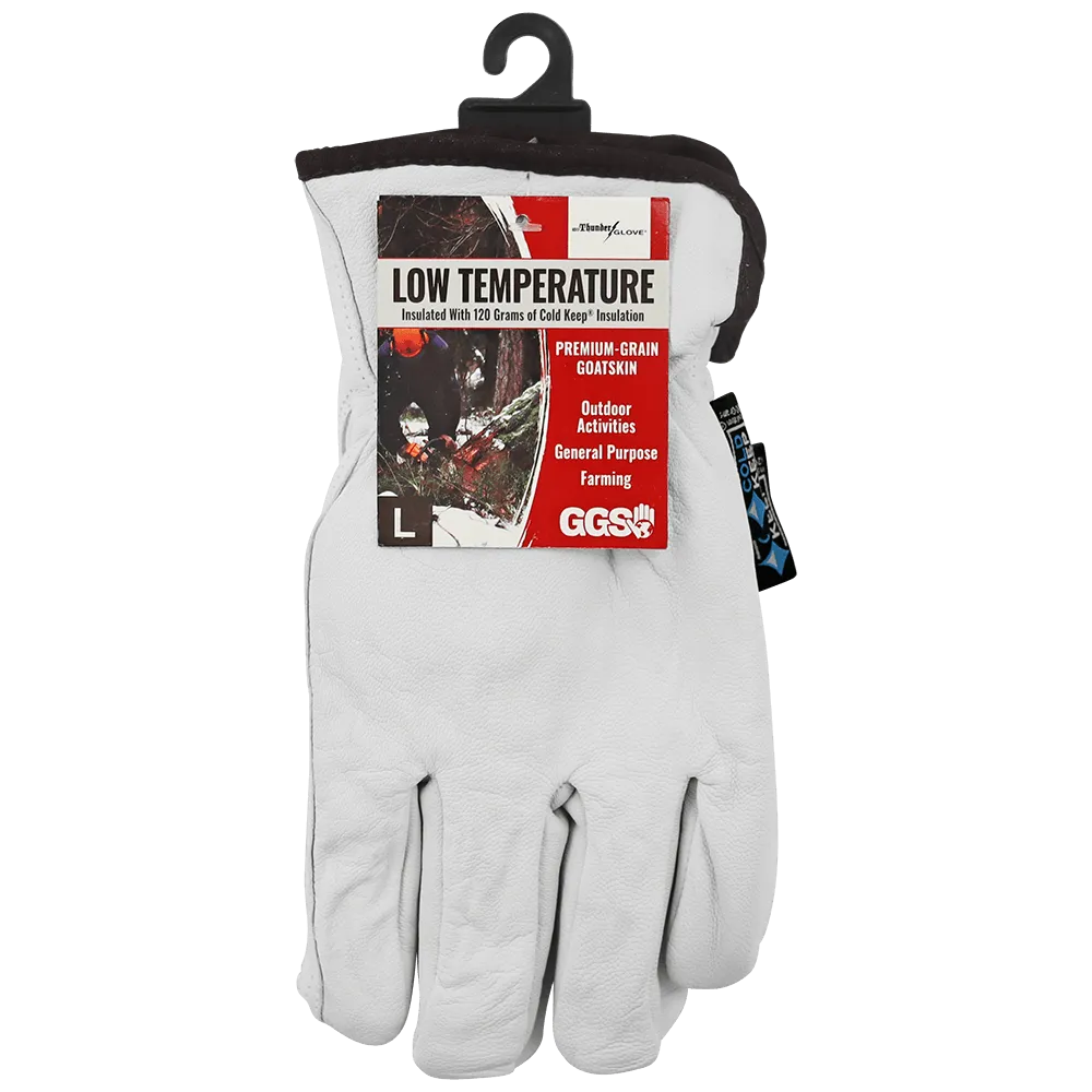 Global Glove Premium-Grade Goatskin Insulated Drivers Gloves - White