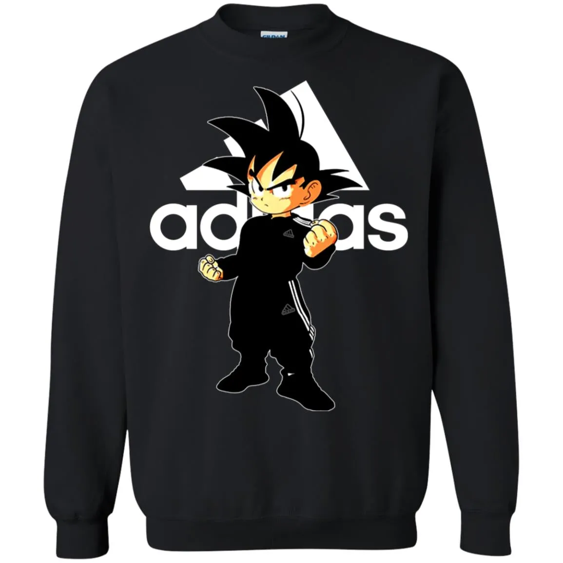 Goku Treding Adidas White T-shirt Crewneck Pullover Sweatshirt