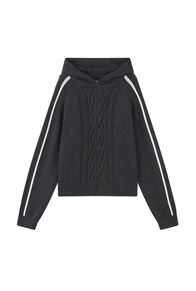 Gracel Wool Hoodie - Charcoal