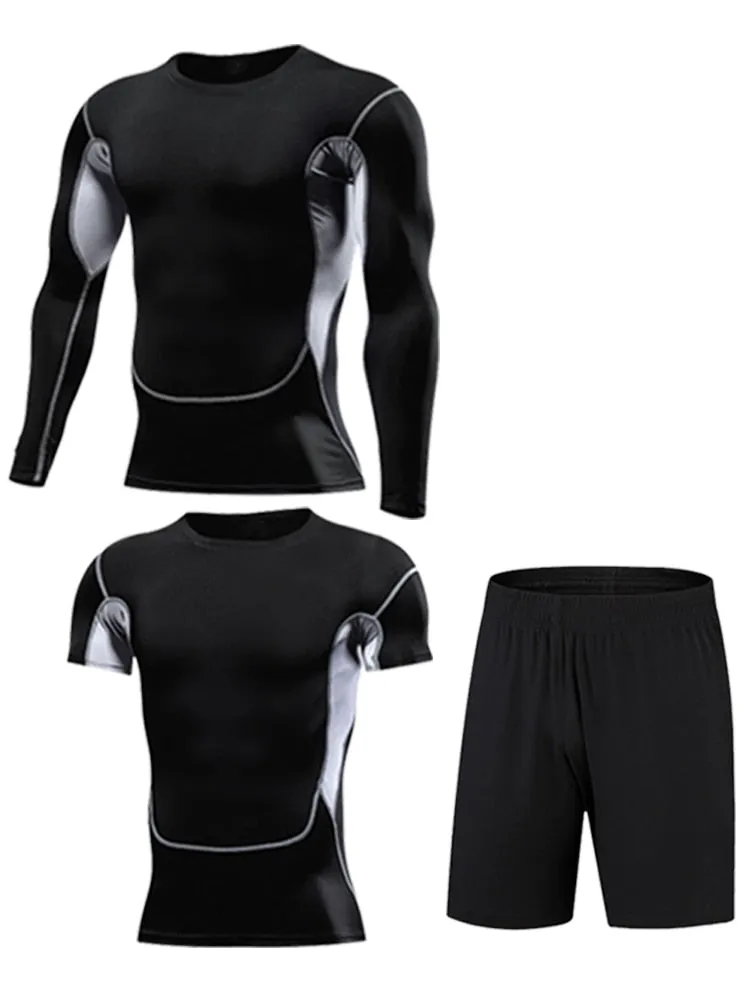 Gym Men's Sportswear Compression Fitness Tracksuits Tight Running Sports Suit Jogging Workout For Male Sweatpants Set