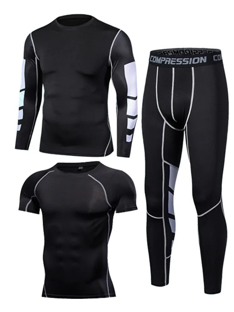 Gym Men's Sportswear Compression Fitness Tracksuits Tight Running Sports Suit Jogging Workout For Male Sweatpants Set