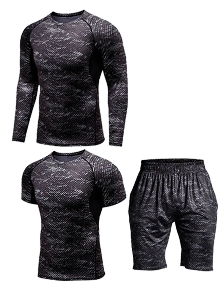 Gym Men's Sportswear Compression Fitness Tracksuits Tight Running Sports Suit Jogging Workout For Male Sweatpants Set