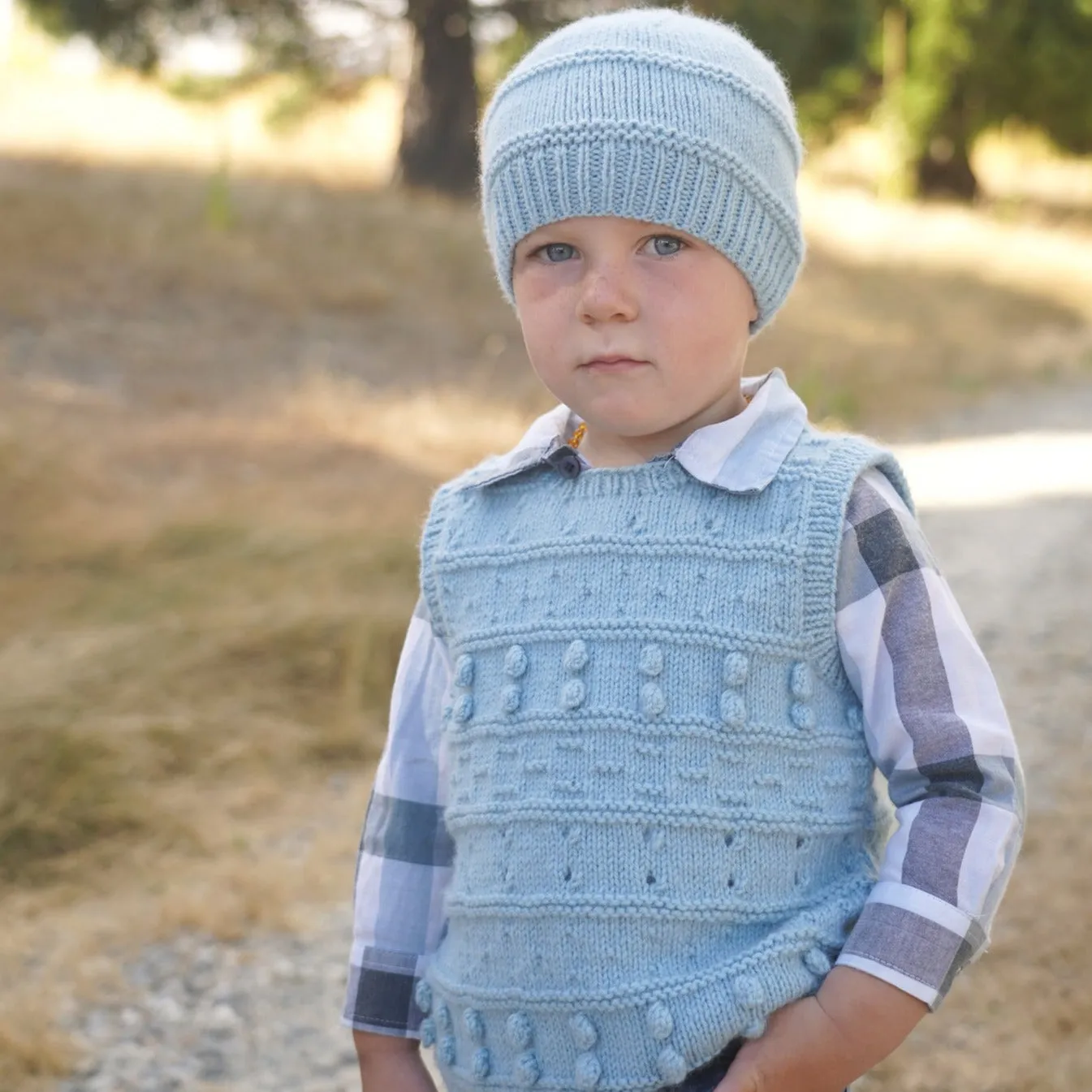 Harley Vest and Hat Knitting Pattern - 8Ply (LF42)