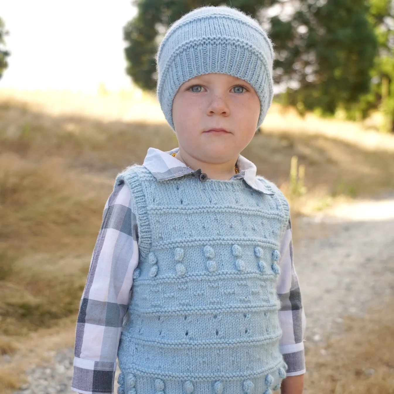 Harley Vest and Hat Knitting Pattern - 8Ply (LF42)