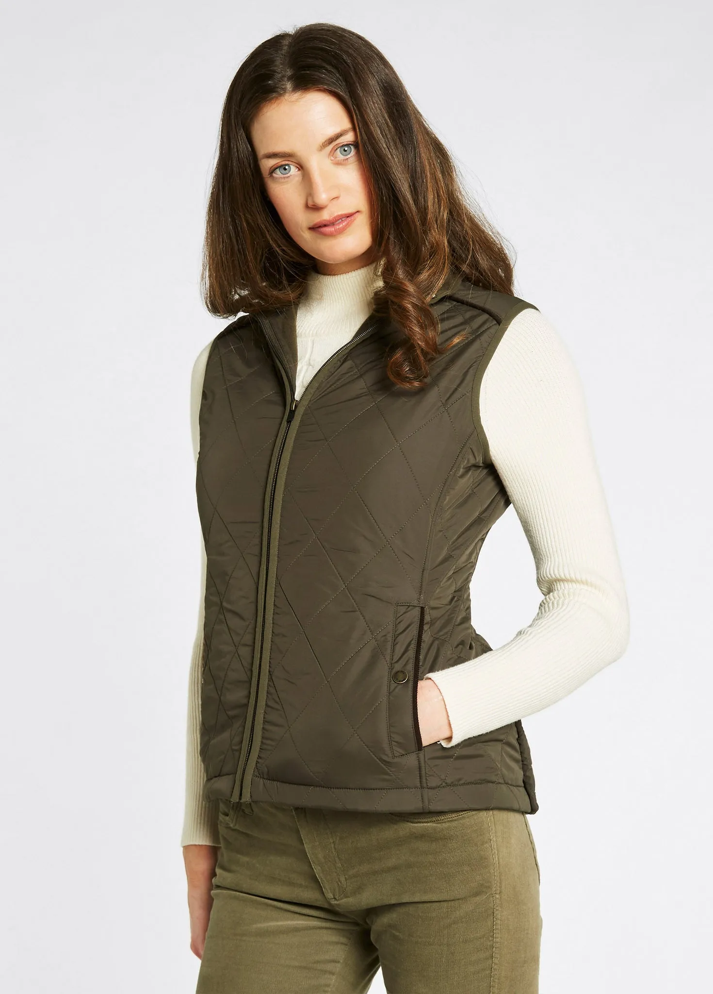 Heywood Women’s Quilted Gilet- Olive