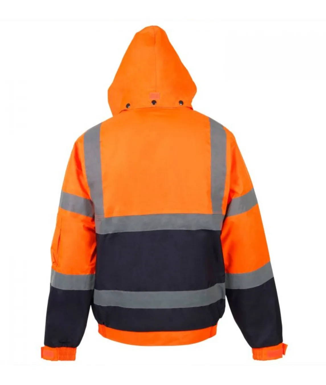 Hi Vis Orange/Navy Two Tone Bomber Jacket