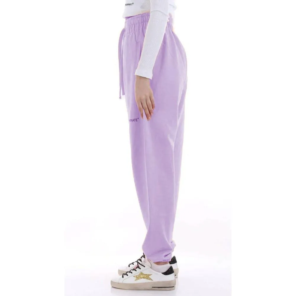 Hinnominate Plush Cotton Sweatpants with Logo Detail