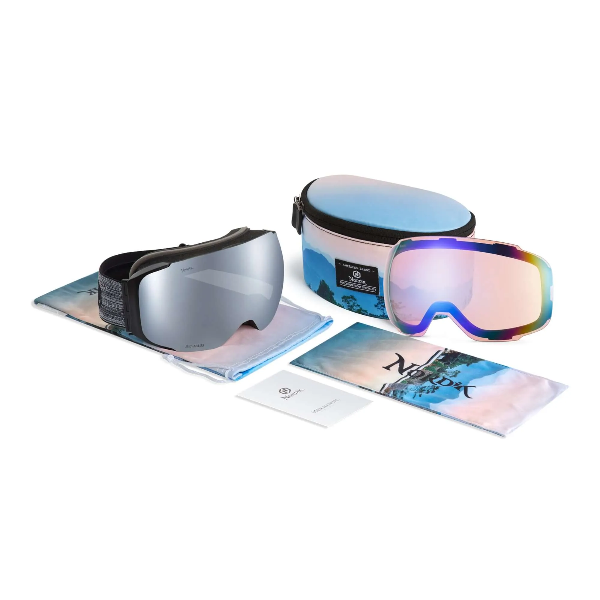 HOD Magnetic Diamant™ Anti-Fog OTG Ski Goggles   Bonus Low Light Lenses