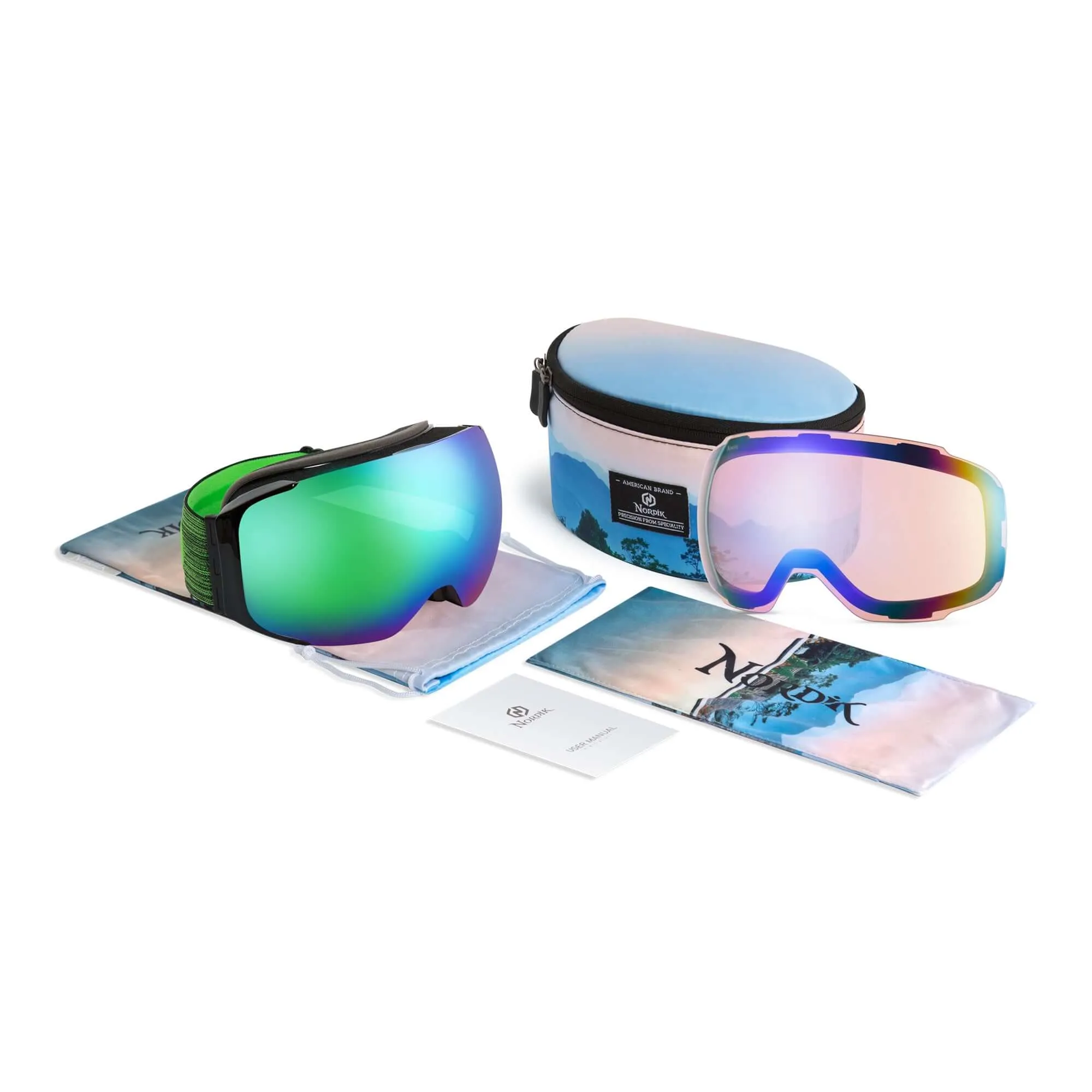 HOD Magnetic Diamant™ Anti-Fog OTG Ski Goggles   Bonus Low Light Lenses