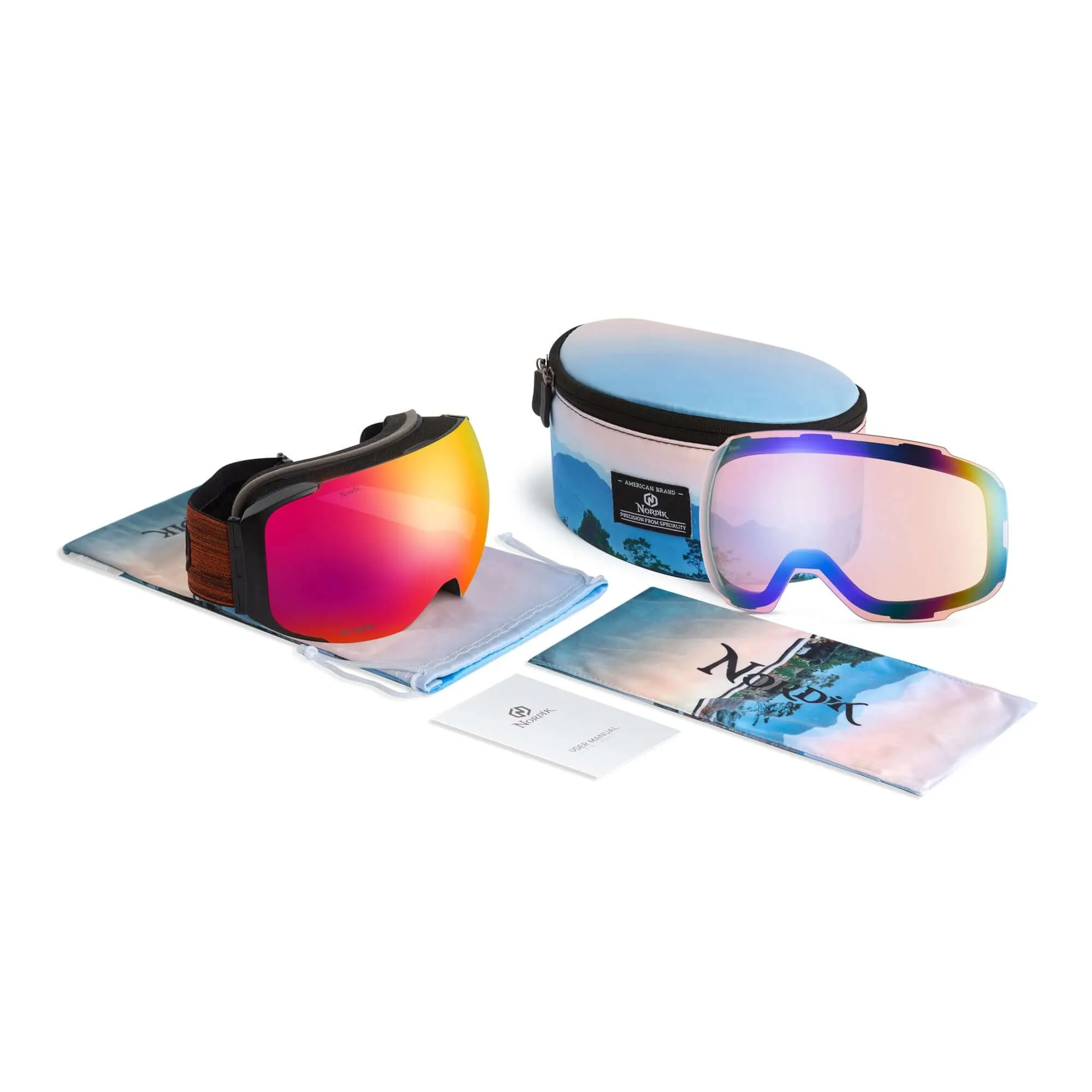 HOD Magnetic Diamant™ Anti-Fog OTG Ski Goggles   Bonus Low Light Lenses