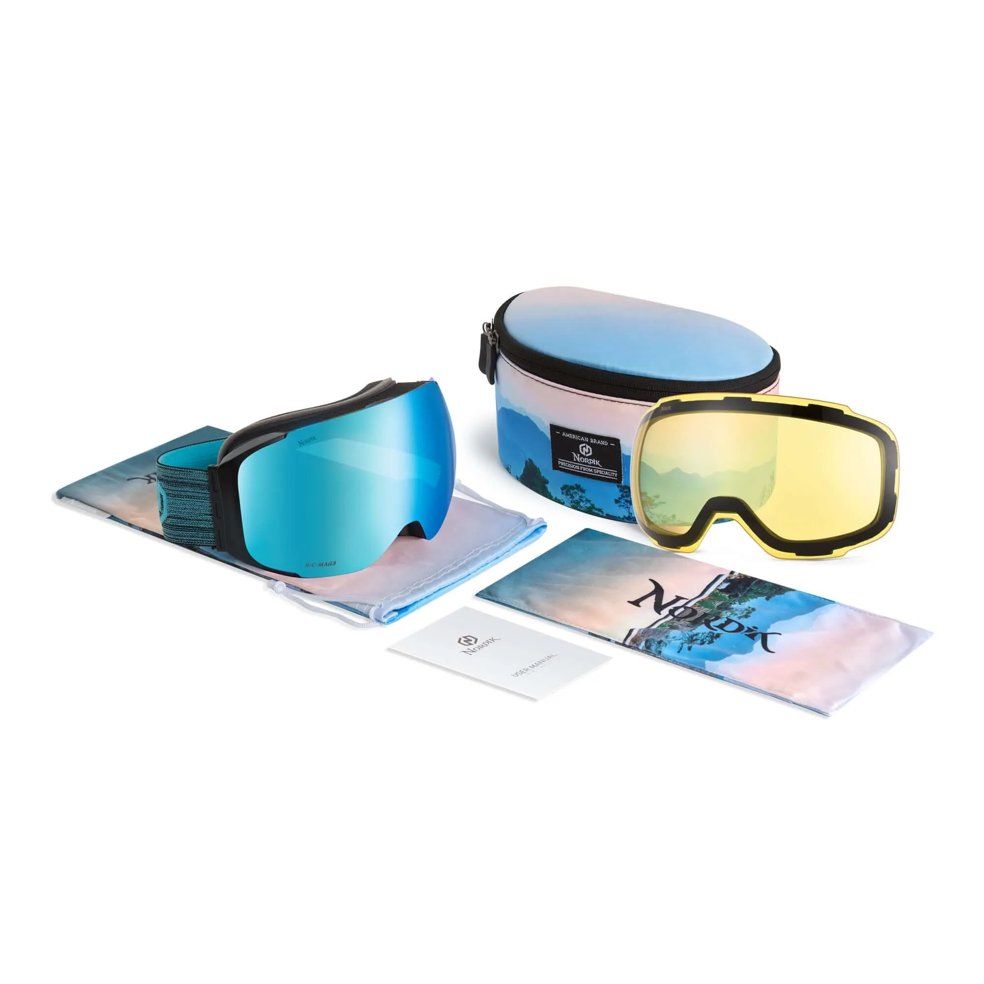 HOD Magnetic Diamant™ Anti-Fog OTG Ski Goggles   Bonus Low Light Lenses