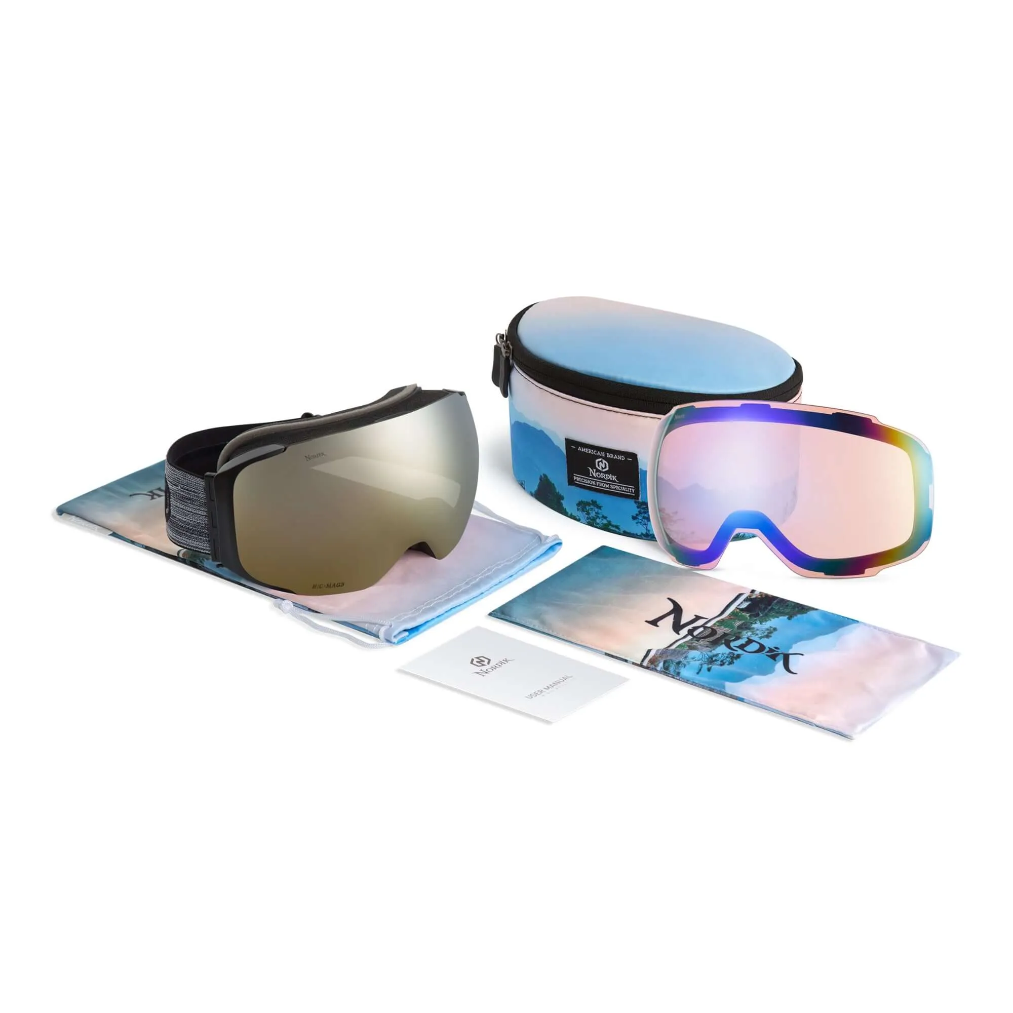 HOD Magnetic Diamant™ Anti-Fog OTG Ski Goggles   Bonus Low Light Lenses