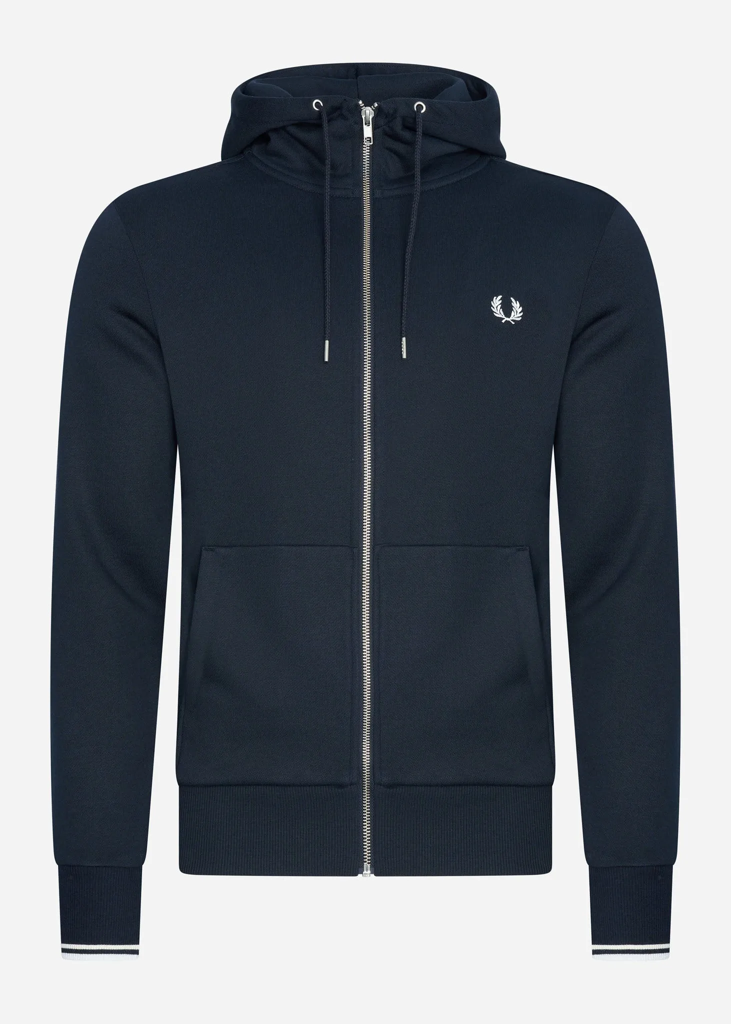 Hooded zip-through sweatshirt - navy