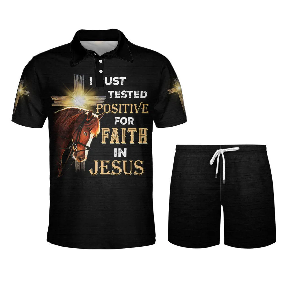 I Just Tested Positive For Faith In Jesus Polo Shirt - Christian Shirts & Shorts