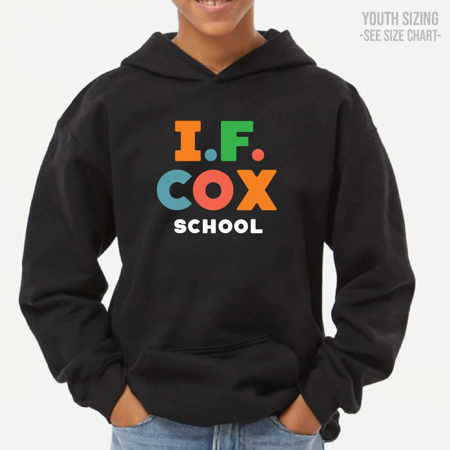 I.F. Cox School Type Design YOUTH Pullover Hoodie (IFCT004-3322)