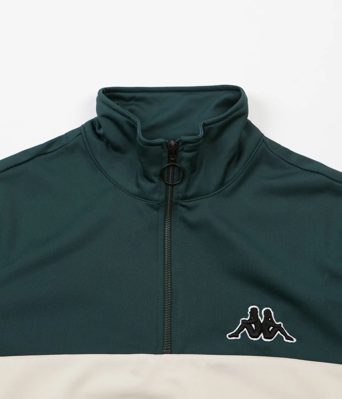 Kappa Kontroll Half Zip Jacket - Dark Green / Light Beige