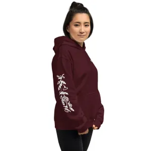 KIC Lifestyle Floral Hoodie in Maroon