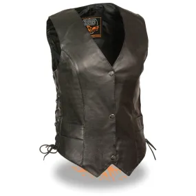 Ladies Classic Side Lace Vest