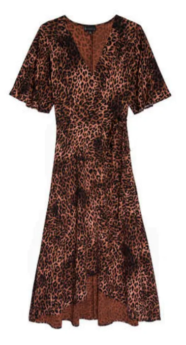 Leopard Print Orna Wrap Dress