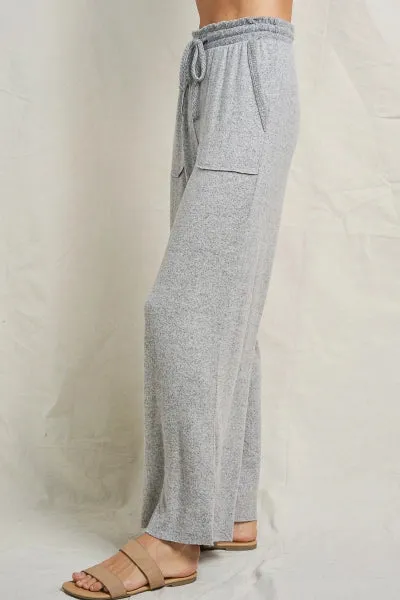 Maronie Grey Lounge Wide Leg Pants