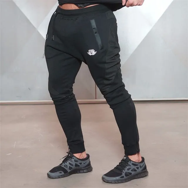 Men Long pants Cotton Men's gasp workout fitness Pants casual sweatpants jogger pants skinny trousers  Body Engineers