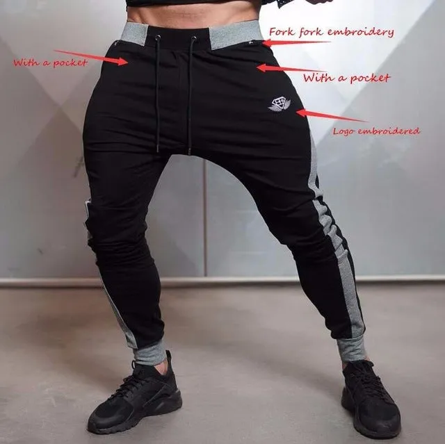 Men Long pants Cotton Men's gasp workout fitness Pants casual sweatpants jogger pants skinny trousers  Body Engineers