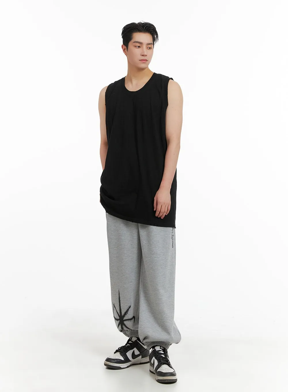 Men's Graphic Straight Fit Sweatpants IA401