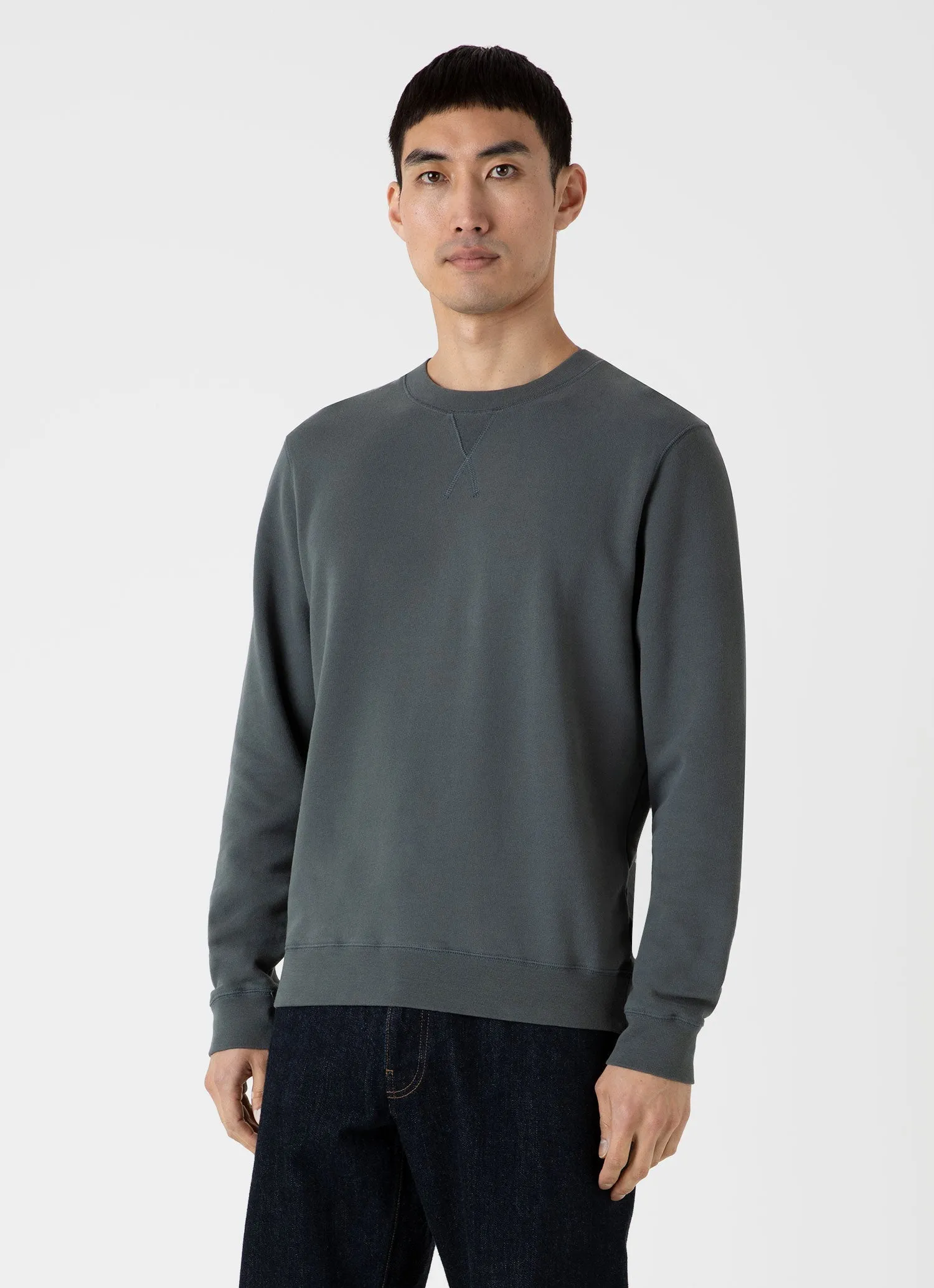 Men's Loopback Sweatshirt in Drill Green