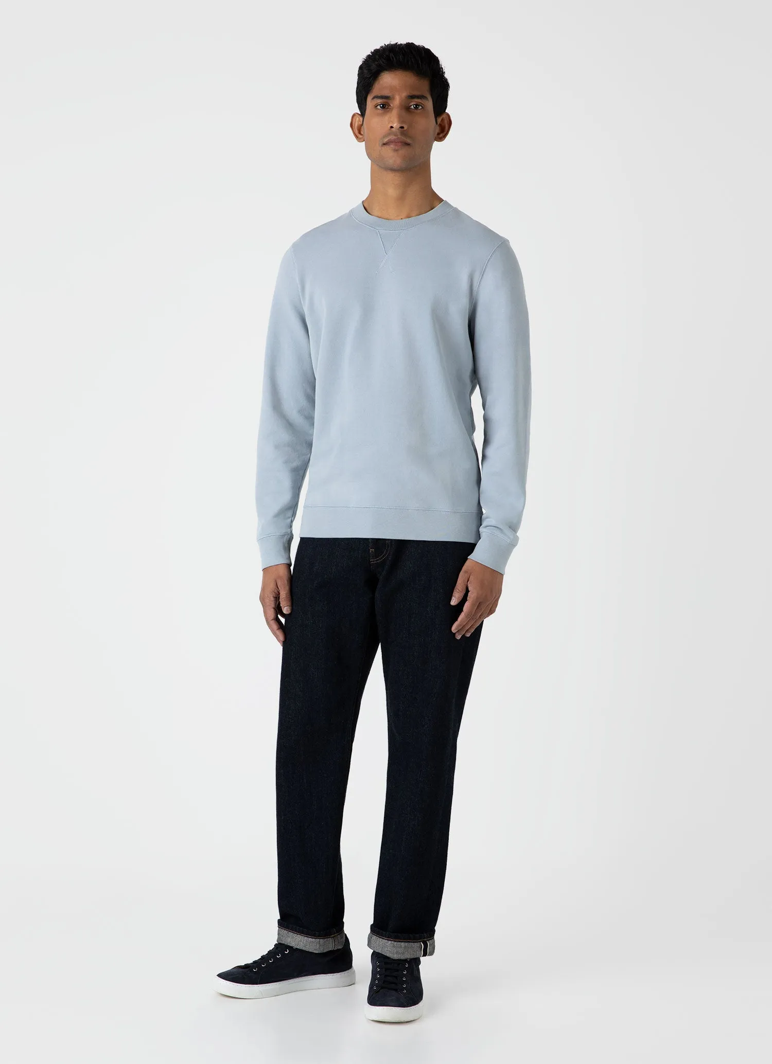 Men's Loopback Sweatshirt in Smoke Blue