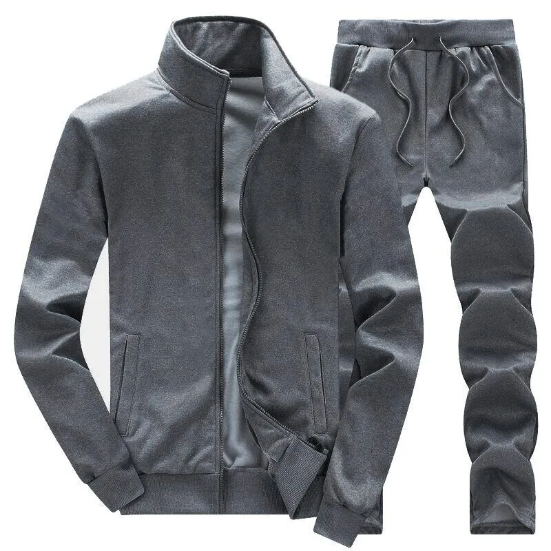 Men's Tracksuit Autumn Spring Jacket   Sweatpants 2 Pieces